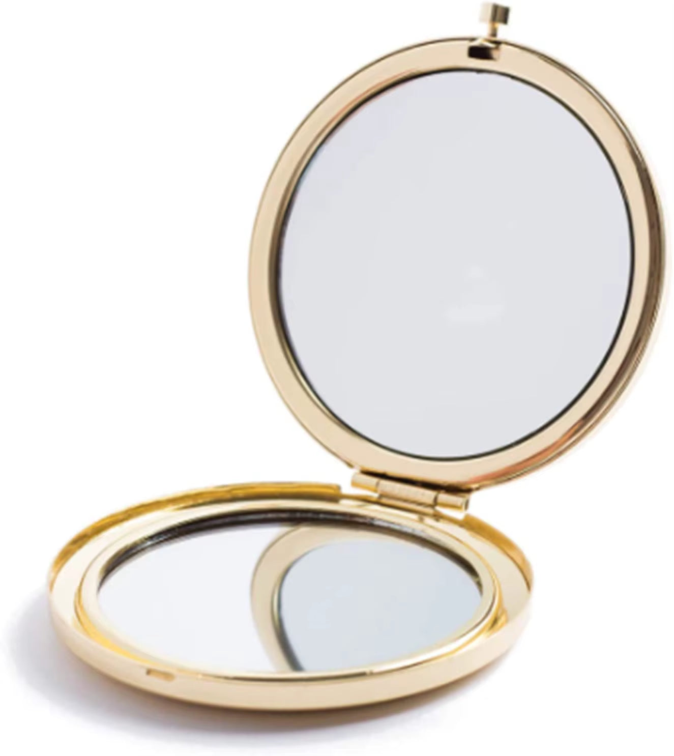 New Style Compact Travel Makeup Magnifying Mirror - Small Portable Elegant Folding Mirror with Handheld and Easy to Carry