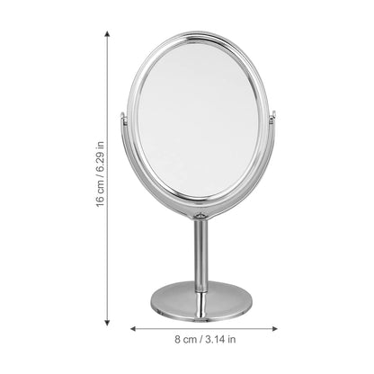 Double Sided Makeup Mirror 3 Inch Desktop Dresser Mirror Rotatable Mini Cute Double-Sided Dresser Mirror Makeup Cosmetic Mirrors
