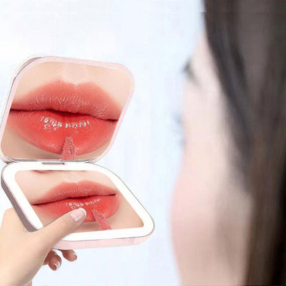 Portable LED Light Makeup Mirror, 1 Count Compact Mirror with Light, Rechargeable Pocket Mirror, Travel Mirror, Makeup Tool for Women, Lighted Makeup Mirror