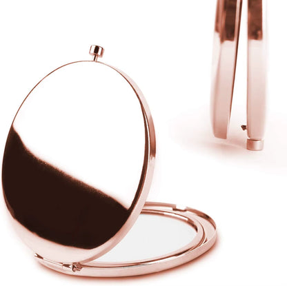 New Style Compact Travel Makeup Magnifying Mirror - Small Portable Elegant Folding Mirror with Handheld and Easy to Carry