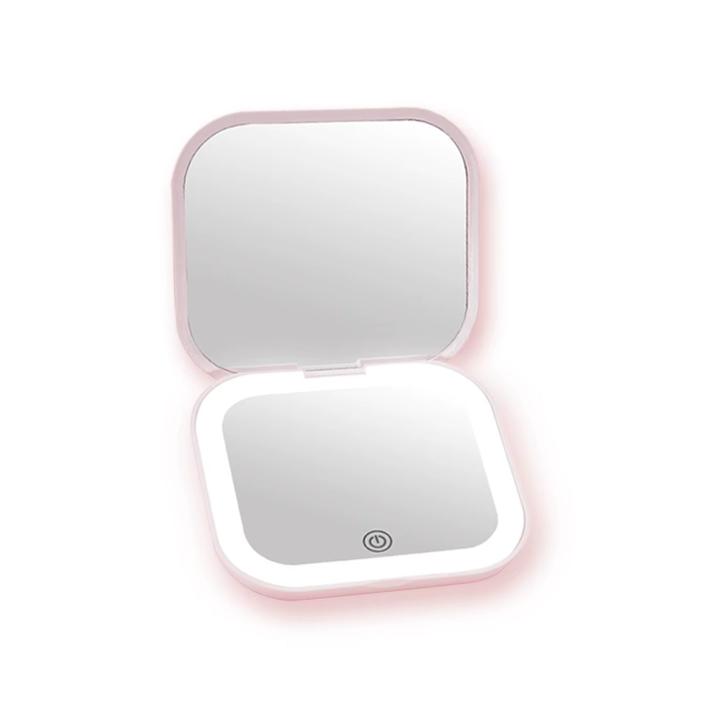 Portable Foldable Travel Mirror with LED Light, Compact Cosmetic Mirror, 10X Magnifying Mirror, 2 Sides, Beauty, round Mirror