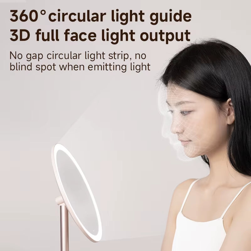 DOCO Makeup Mirror Mini Desktop LED Light High Quanlity Metal Texture Perfect for Gift Giving