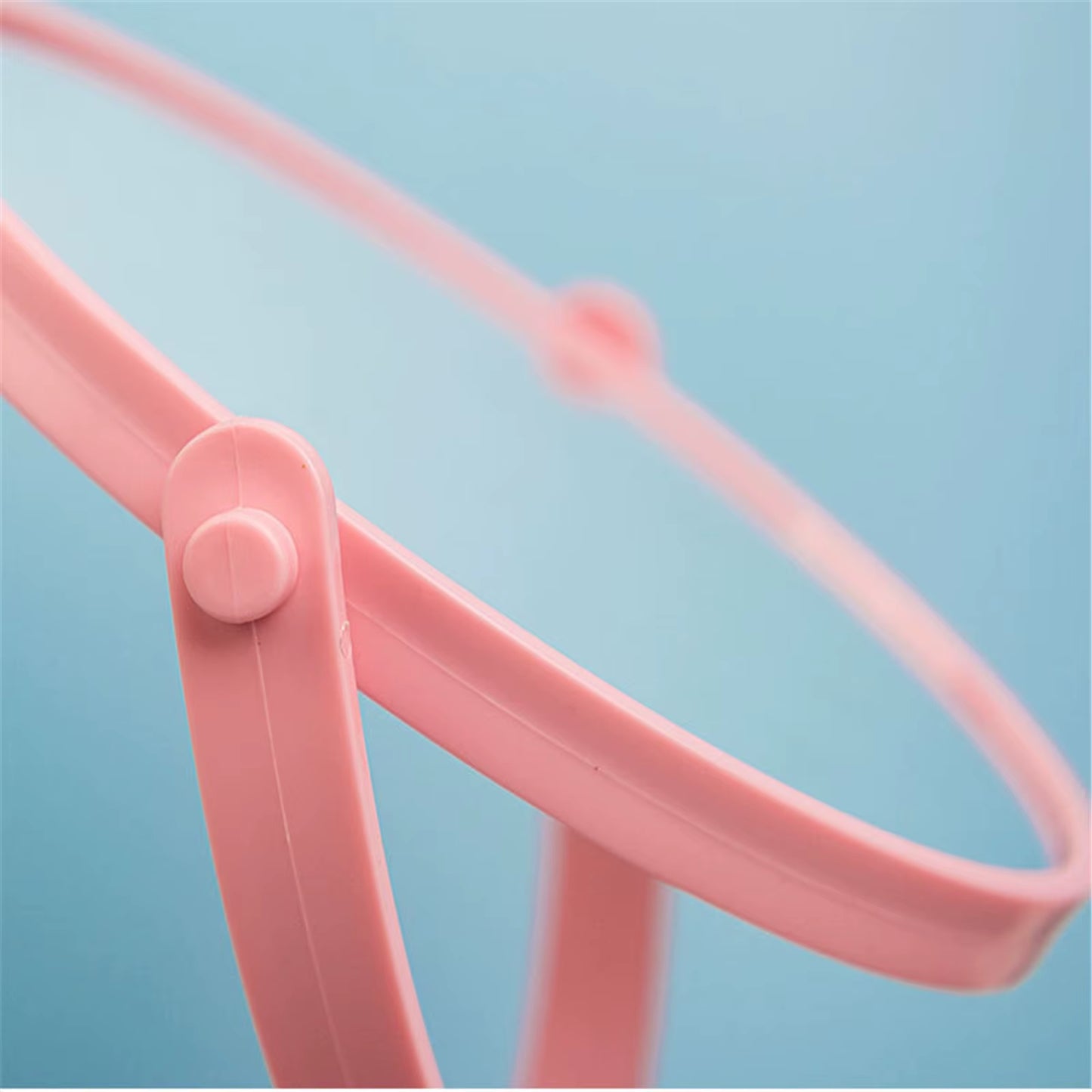 Desktop Makeup Mirror Single Side Rotatable Dresser Mirror Oval Standing Vanity Mirror Home Dormitory Desktop Cosmetic Mirrors