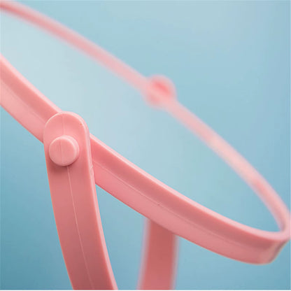 Desktop Makeup Mirror Single Side Rotatable Dresser Mirror Oval Standing Vanity Mirror Home Dormitory Desktop Cosmetic Mirrors
