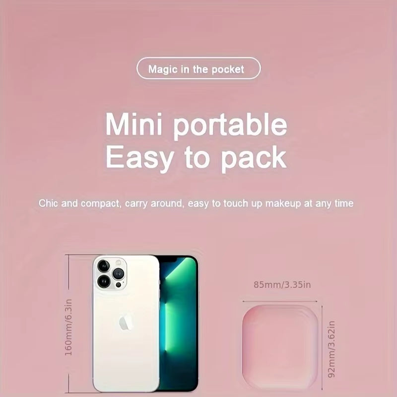 Portable Foldable Travel Mirror with LED Light, Compact Cosmetic Mirror, 10X Magnifying Mirror, 2 Sides, Beauty, round Mirror