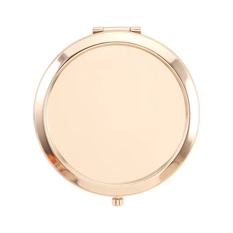 Portable Folding Mirror Mini Compact Stainless Steel Metal Makeup Cosmetic Pocket Mirror for Makeup Mirrors Beauty Accessories
