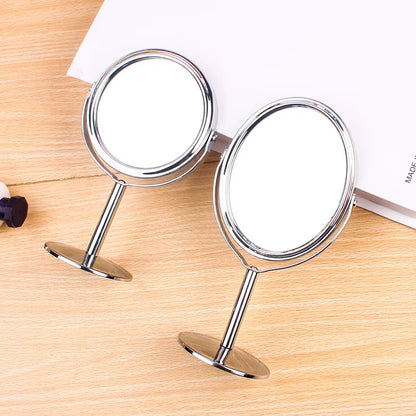 Double Sided Makeup Mirror 3 Inch Desktop Dresser Mirror Rotatable Mini Cute Double-Sided Dresser Mirror Makeup Cosmetic Mirrors
