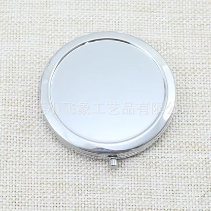 Portable Folding Mirror Mini Compact Stainless Steel Metal Makeup Cosmetic Pocket Mirror for Makeup Mirrors Beauty Accessories