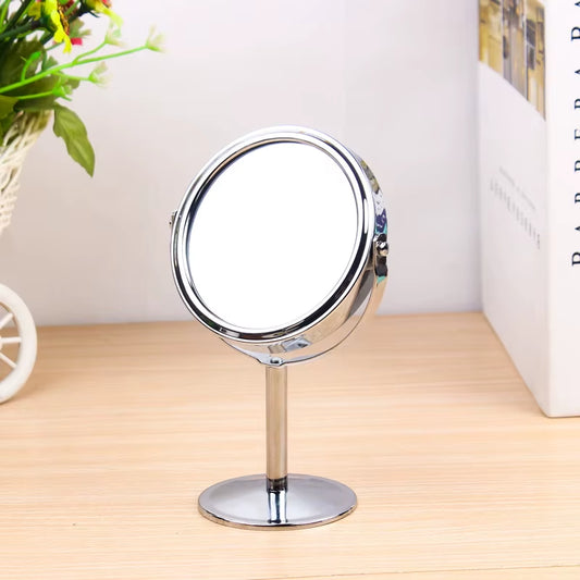 Double Sided Makeup Mirror 3 Inch Desktop Dresser Mirror Rotatable Mini Cute Double-Sided Dresser Mirror Makeup Cosmetic Mirrors