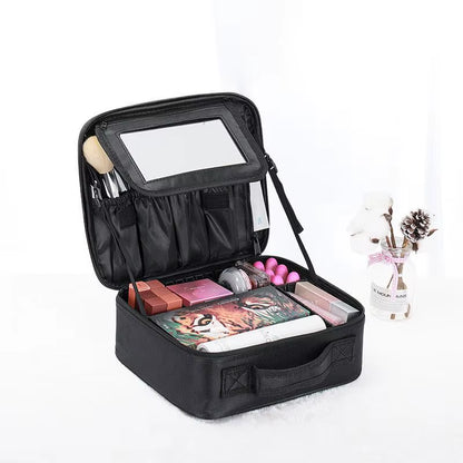 Cosmetic Case with Smart LED Mirror Cosmetic Bag Travel Makeup Bags for Women Fashion Portable Storage Bag Travel Makeup Bags