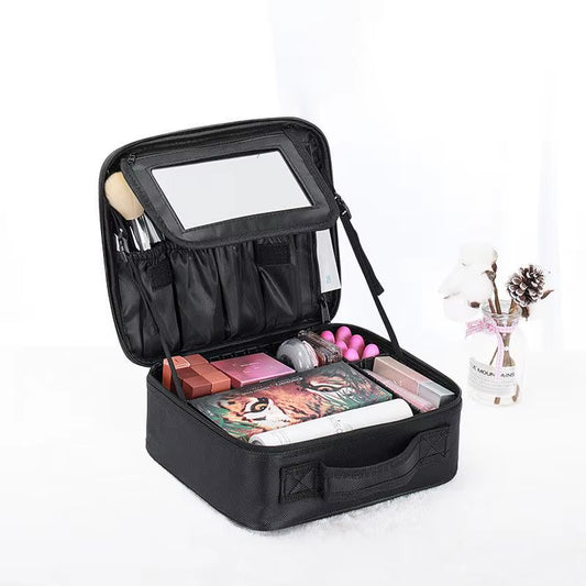 Cosmetic Case with Smart LED Mirror Cosmetic Bag Travel Makeup Bags for Women Fashion Portable Storage Bag Travel Makeup Bags