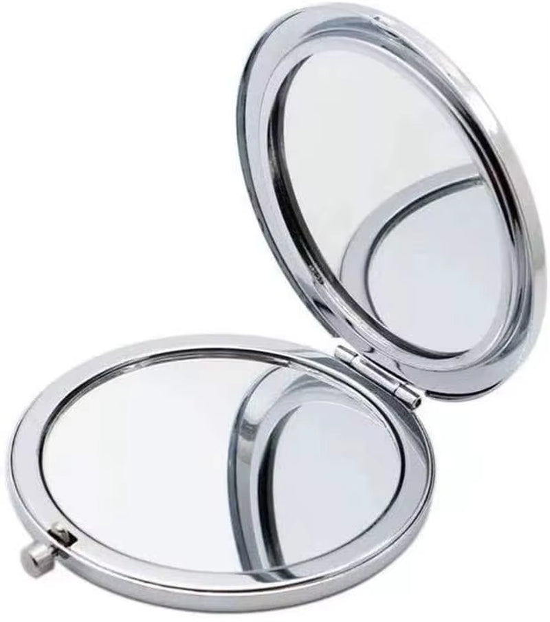 New Style Compact Travel Makeup Magnifying Mirror - Small Portable Elegant Folding Mirror with Handheld and Easy to Carry