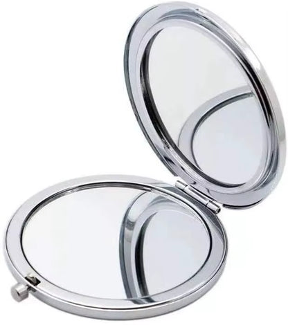 New Style Compact Travel Makeup Magnifying Mirror - Small Portable Elegant Folding Mirror with Handheld and Easy to Carry