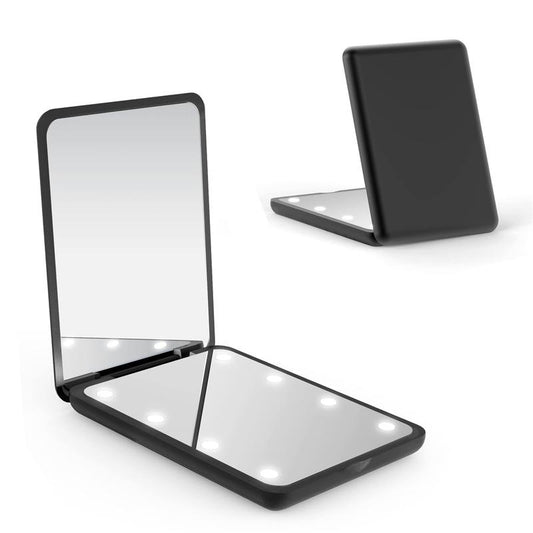 Mini Pocket Mirror Travel Mirror with Light, Led Compact Mirror,1X/3X Magnifying Mirror with Light,2-Sided Handheld Fold Mirror,Small Travel Makeup Mirror,Lighted Compact Mirror for Purse,Gift