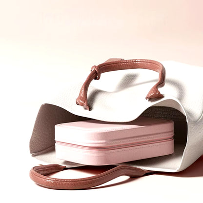 Makeup Storage Box with Led Light Mirror Portable Travel Makeup Cosmetics Jewelry Storage Box Touch Light Storage Organizer