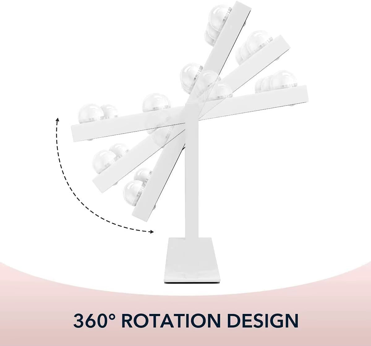 FENCHILIN Hollywood Mirror with Light Lighted Makeup Mirror Vanity Makeup Mirror Smart Touch Control 3Colors Dimable Light