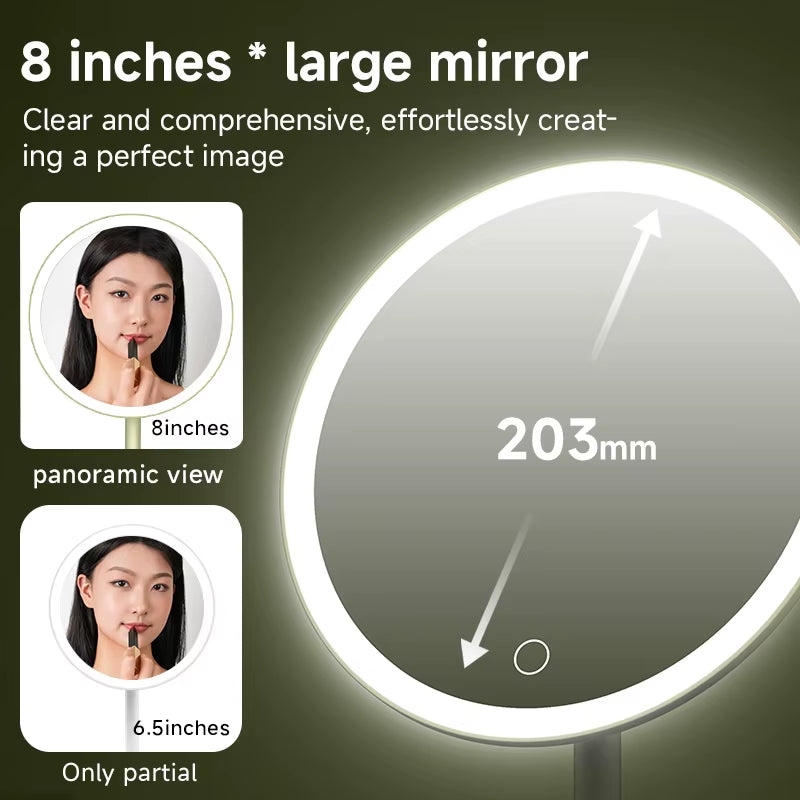 DOCO Makeup Mirror Mini Desktop LED Light High Quanlity Metal Texture Perfect for Gift Giving