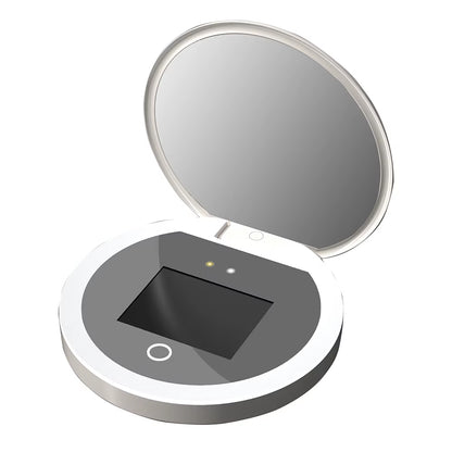 UV Smart Sunscreen Makeup Mirror Sunscreen Detection Mirror UV Mirror Sunscreen Testing Portable LED Light Makeup Mirror